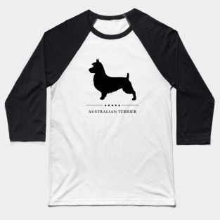 Australian Terrier Black Silhouette Baseball T-Shirt